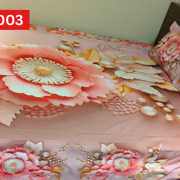 100% 3D Waterproof Bed Sheet & Super Soft | 6.5/8.3 Feet | King Size | Code: BS003